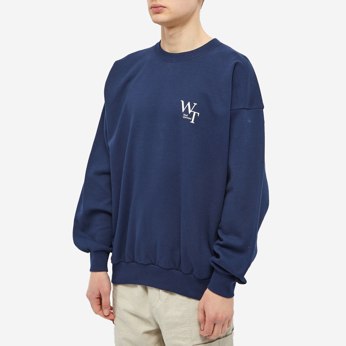 WTAPS Men's Locks Crew Neck Sweat in Navy WTAPS WTAPS Men's Locks Crew Neck Sweat in Navy WTAPS