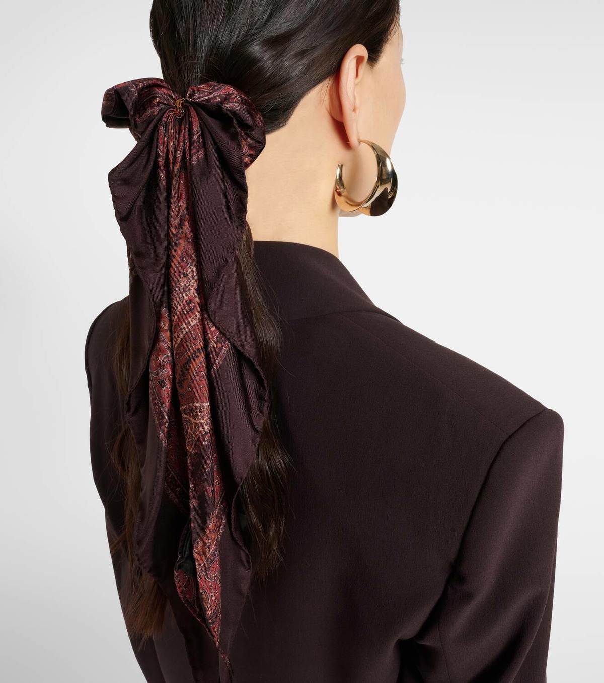 Saint Laurent Paisley silk satin scrunchie