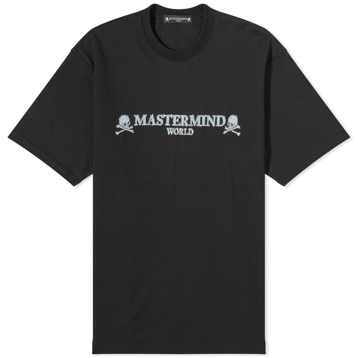Man ロゴver. Tシャツ World Buy Mastermind WORLD men black oversize logo t-shirt for