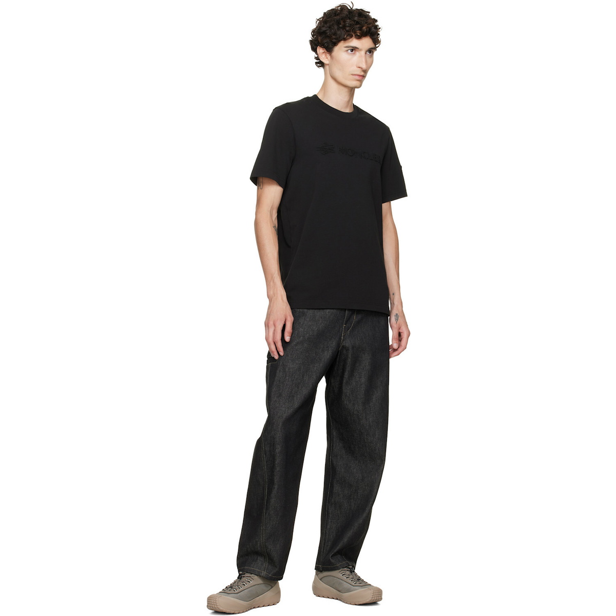 Moncler Black Logo Cotton T-shirt