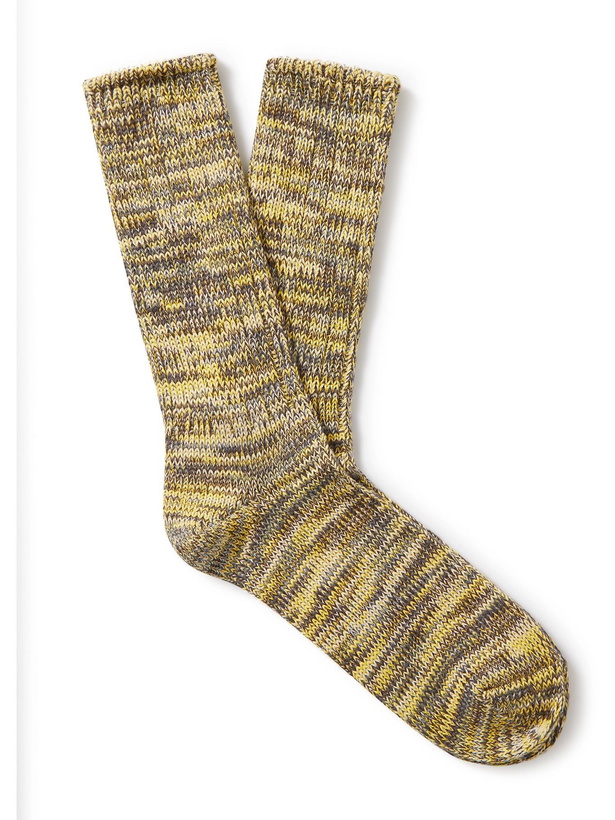 Photo: Anonymous ism - Ribbed Cotton-Blend Socks