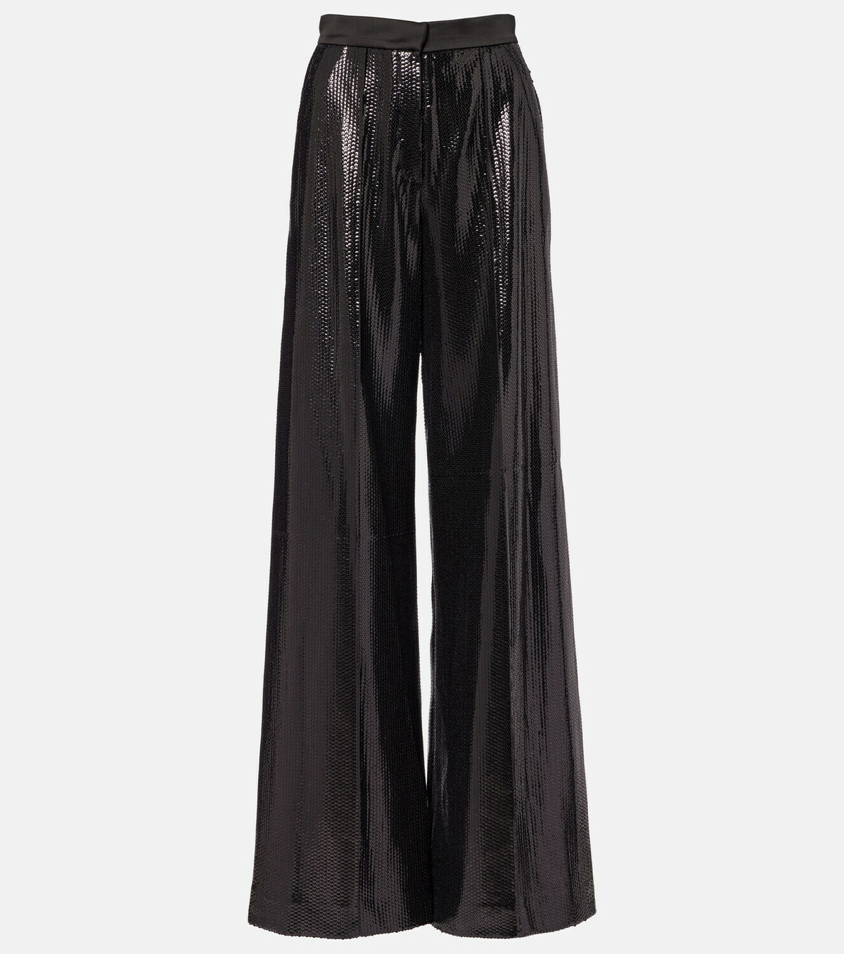 Elie Saab Sequined satin wide-leg pants
