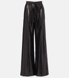 Elie Saab Sequined satin wide-leg pants