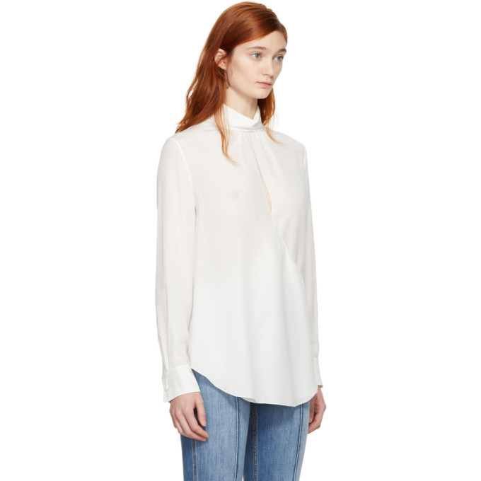 Chloe Off-White Open Front Blouse Chloe