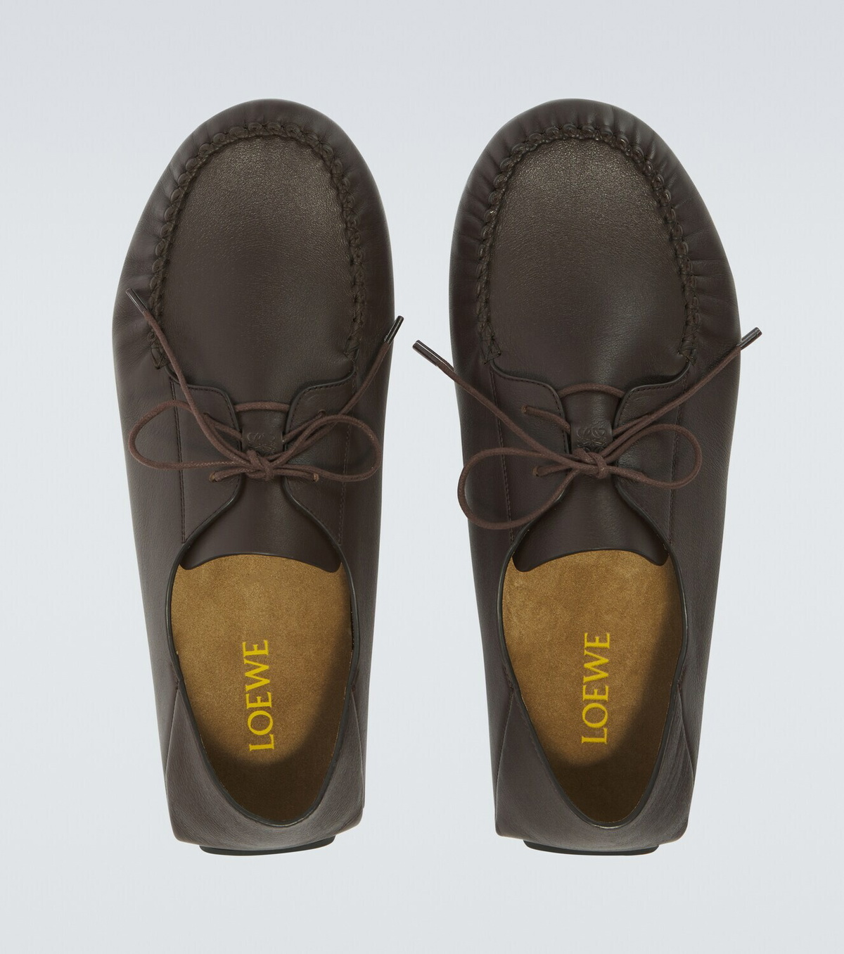 Loewe Rambla leather boat shoes