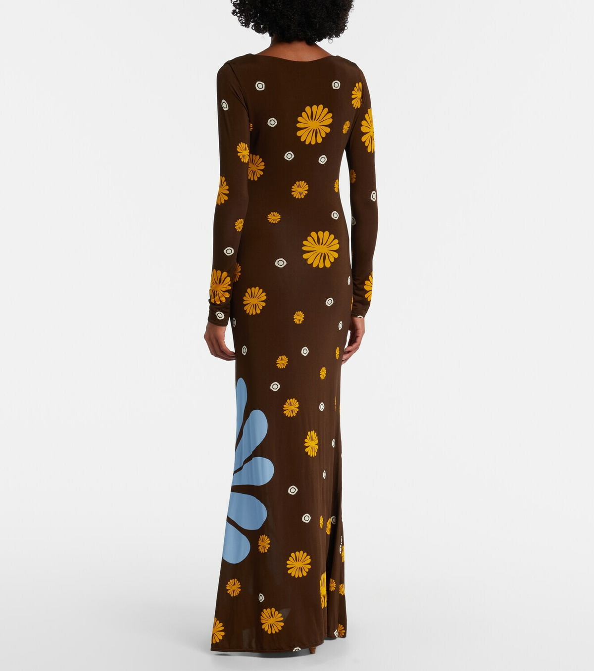 Cala de la Cruz Rocco floral jersey maxi dress