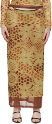 Miaou Orange Topanga Maxi Skirt