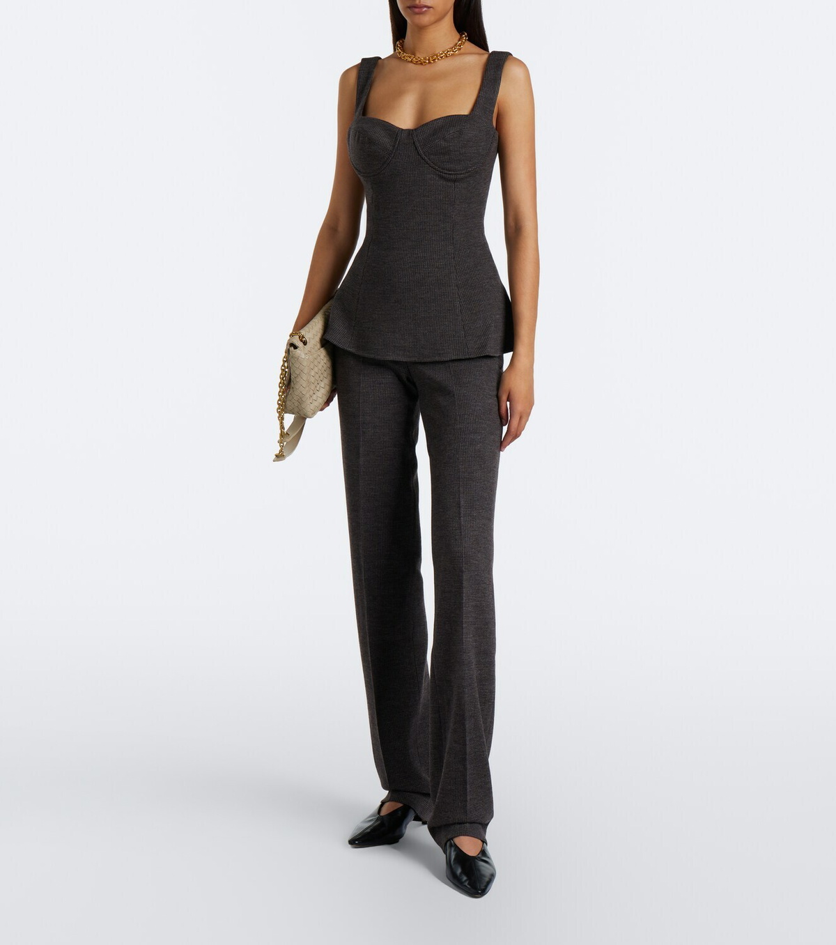 Ralph Lauren Collection Macy wool jersey straight pants