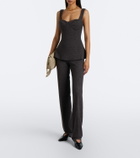 Ralph Lauren Collection Macy wool jersey straight pants