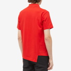 Comme des Garçons SHIRT Men's x Lacoste Asymmetric Polo Shirt in Red