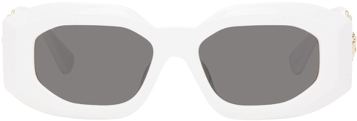 Photo: Versace White Medusa Sunglasses