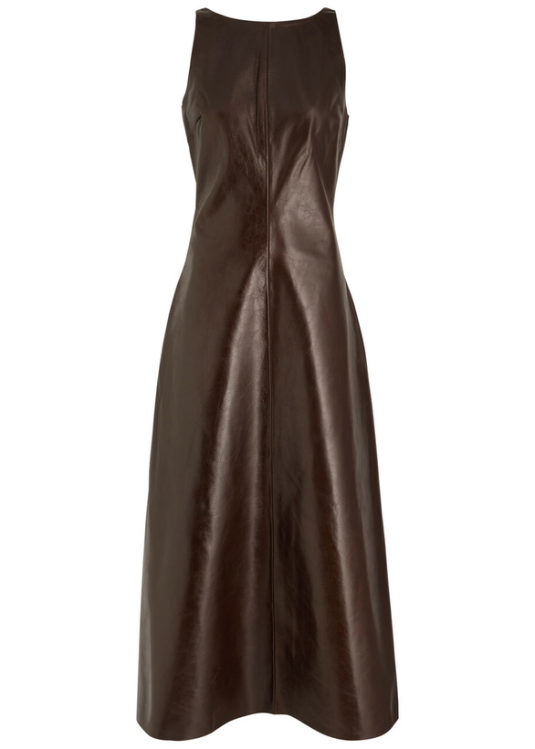Photo: Entire Studios Delta Leather Midi Dress Black
