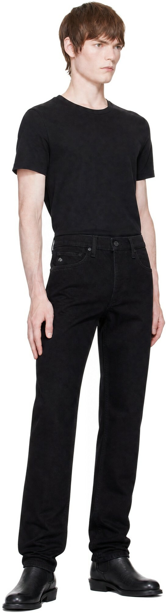 rag & bone Black Fit 4 Straight Jeans