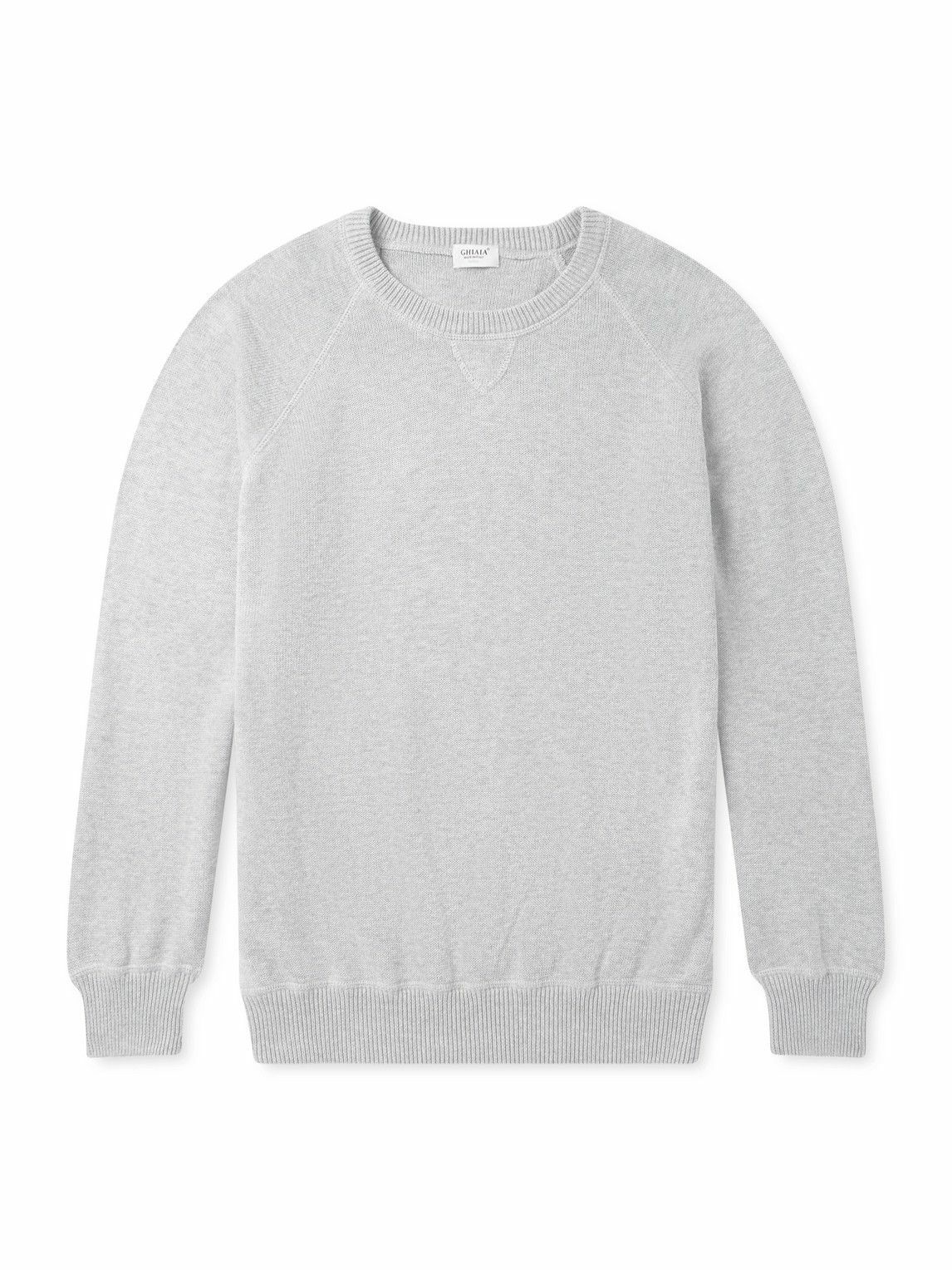 Ghiaia Cashmere - Cotton Sweater - Gray