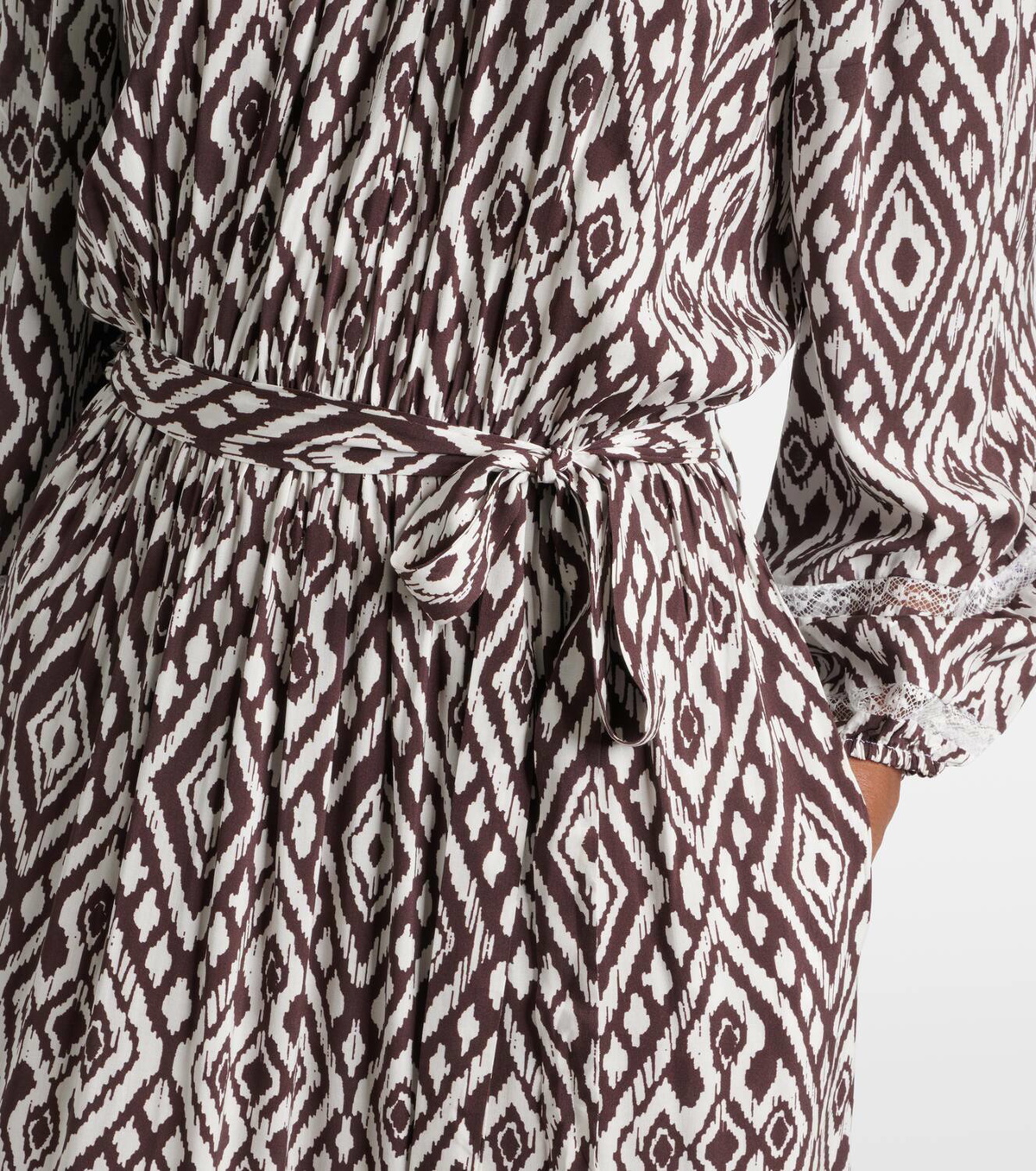 Melissa Odabash Eclipse gathered printed midi dress