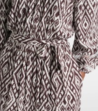 Melissa Odabash Eclipse gathered printed midi dress
