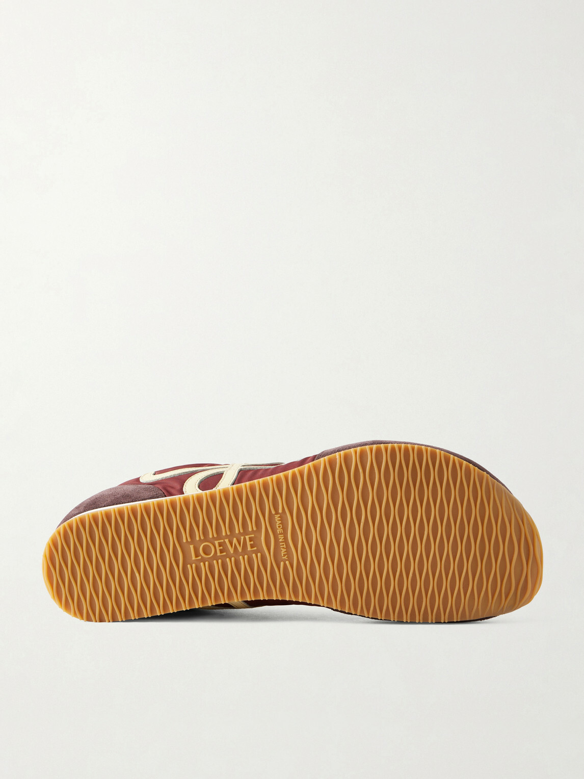 LOEWE - Ballet Runner 2.0 Suede-Trimmed Sneakers - Burgundy