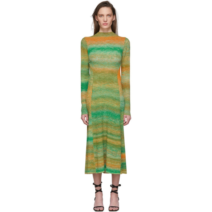 Photo: Tibi Green and Orange Space Dyed Sweater Dress
