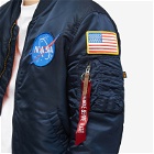 Alpha Industries Men's MA-1 VF NASA Jacket in Replica Blue