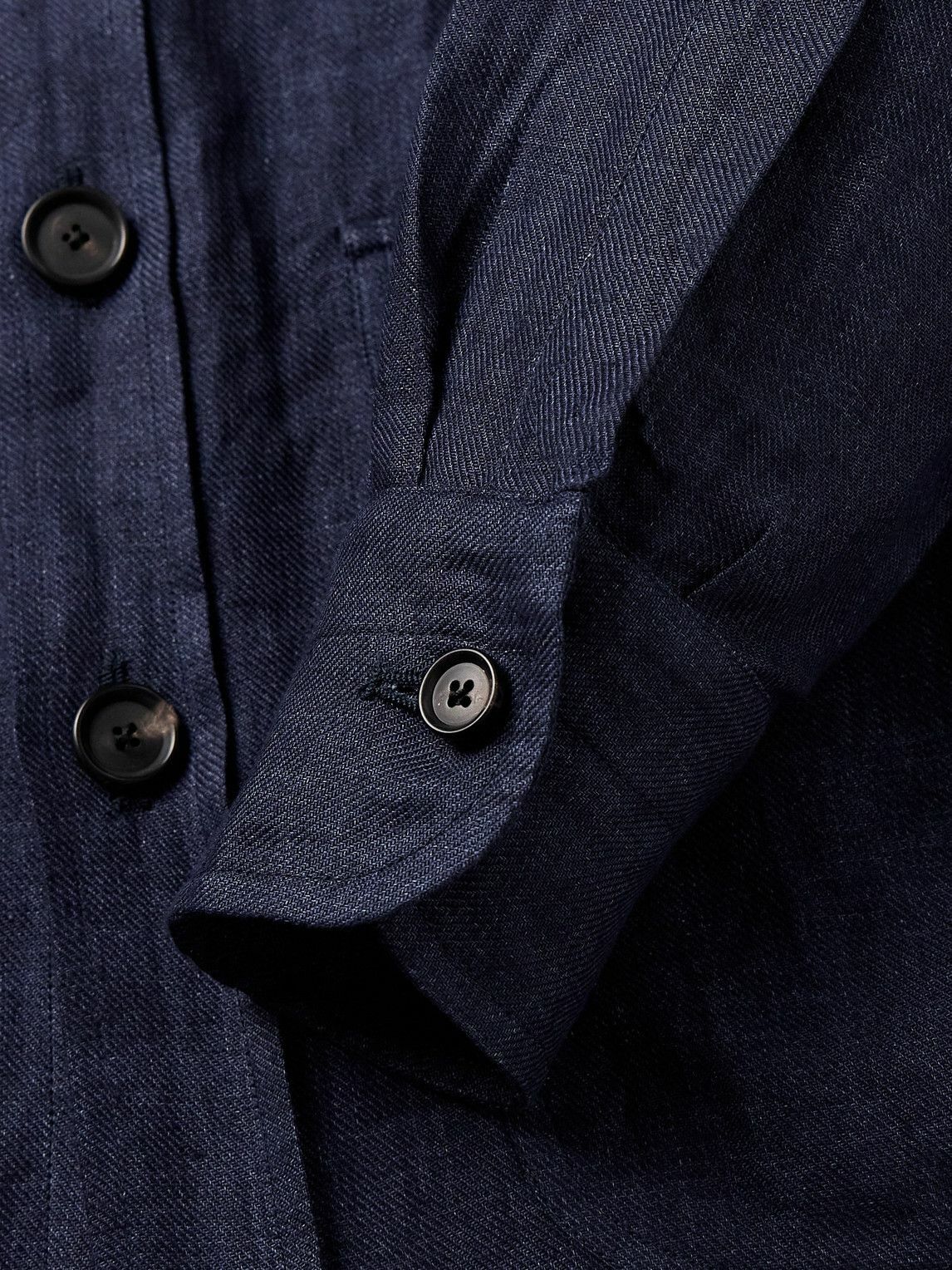 De Petrillo - Linen-Twill Overshirt - Blue