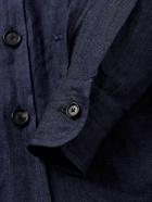 De Petrillo - Linen-Twill Overshirt - Blue