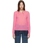 Anton Belinskiy Pink Mesh Long Sleeve T-Shirt