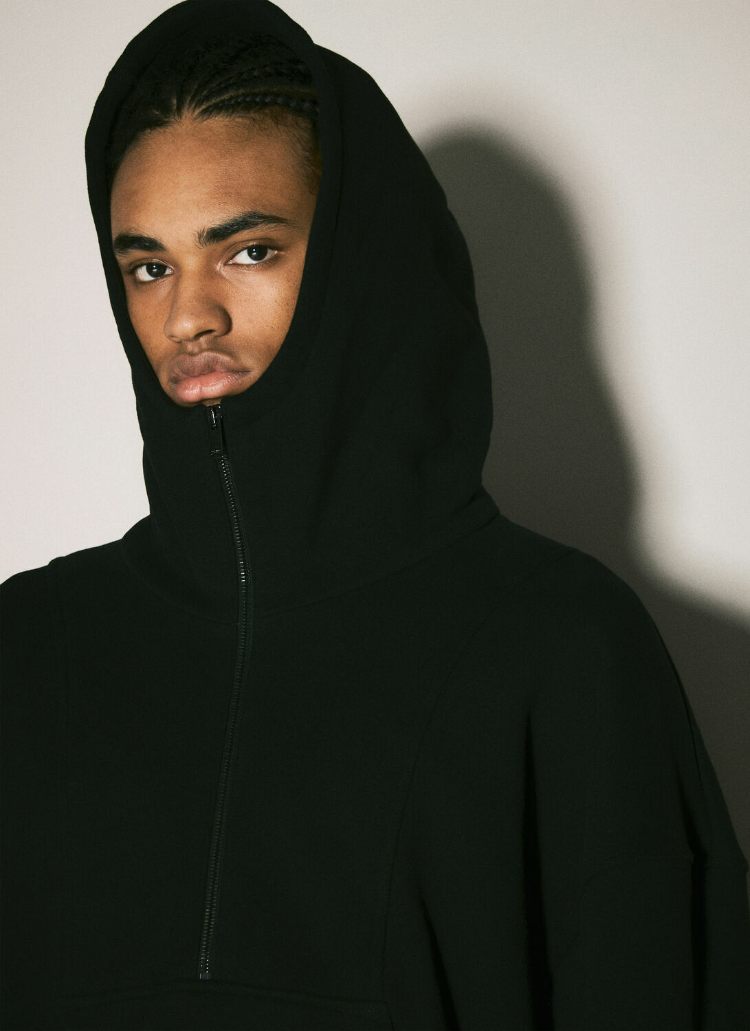 Saint Laurent Half-Zip Hooded Sweatshirt
