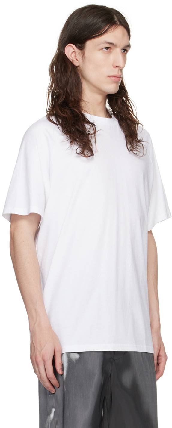 HELIOT EMIL White Raglan T-Shirt Heliot Emil