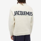 Jacquemus Men's Pavane Logo Crew Knit in Off White