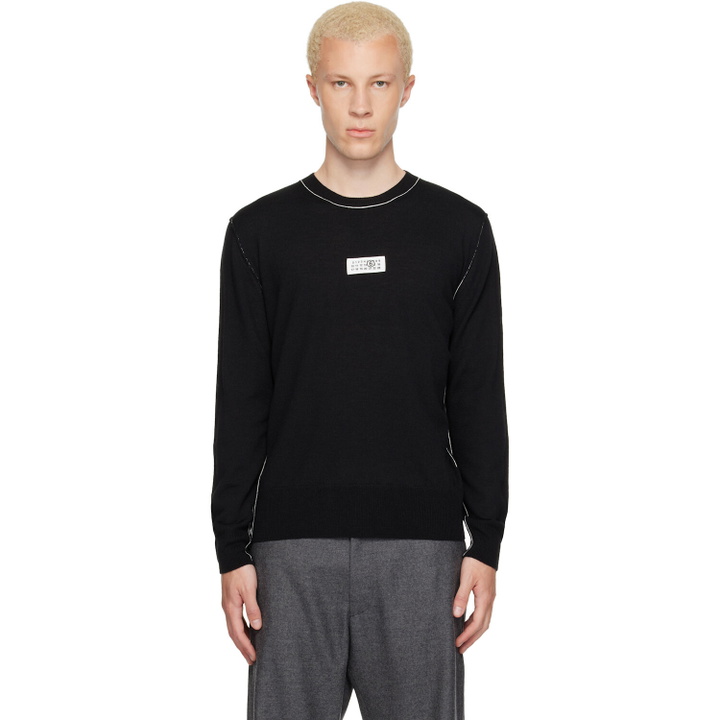 Photo: MM6 Maison Margiela Black Crewneck Sweater