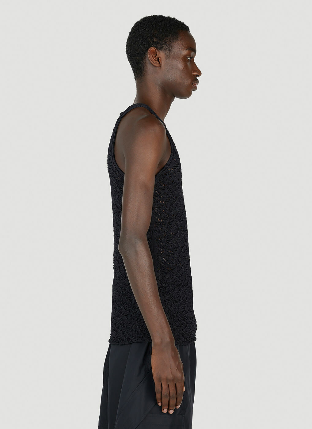 Versace - Greca Lace Tank Top in Black Versace