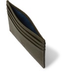 MONTROI - Logo-Debossed Full-Grain Leather Cardholder - Green