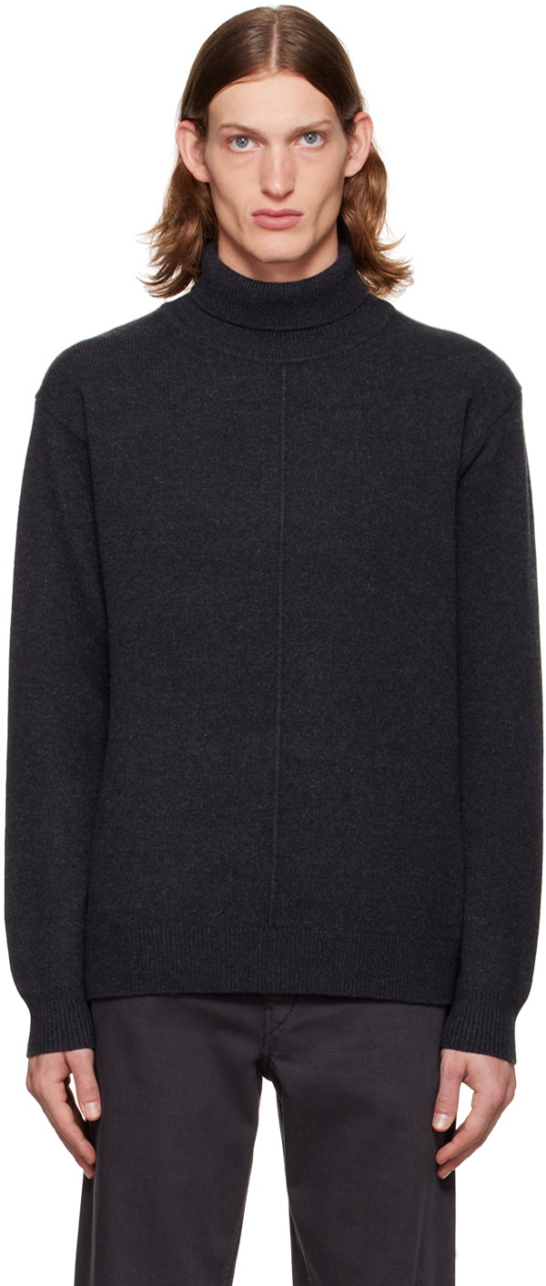 Joseph Gray Soft Wool Turtleneck