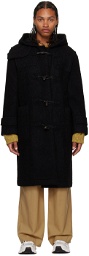 LOW CLASSIC Black Toggle Coat