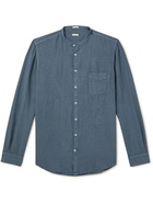 Massimo Alba - Grandad-Collar Linen-Gauze Shirt - Gray