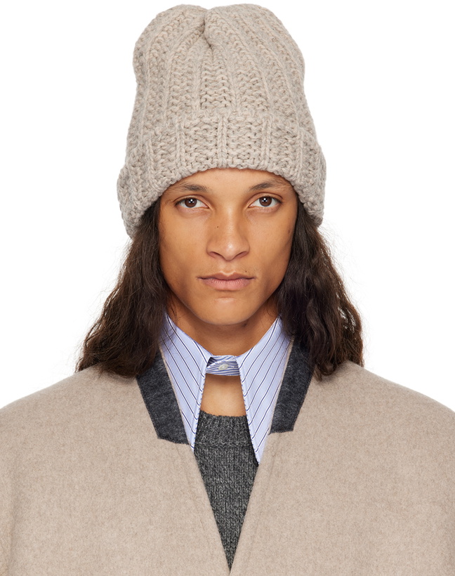 Photo: Maison Margiela Beige Shetland Wool Beanie
