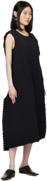 ISSEY MIYAKE Black Resonant Pleats Maxi Dress