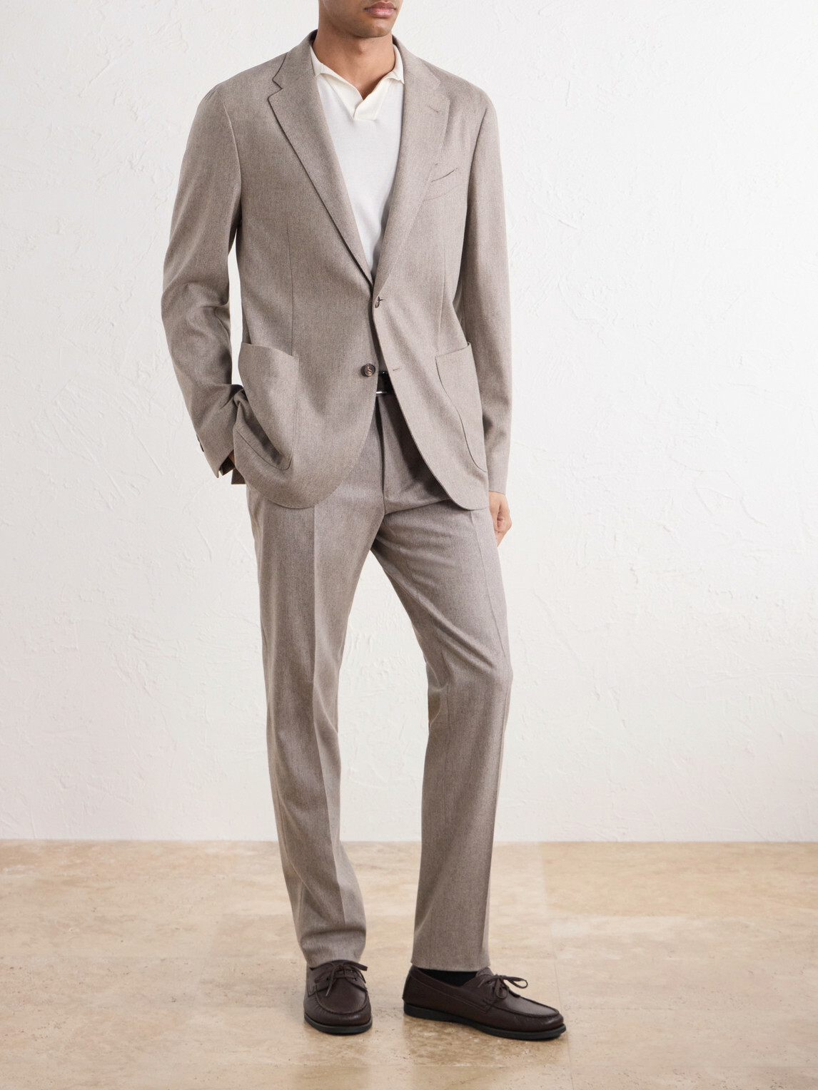 Slowear - Wool-Blend Flannel Blazer Jacket - Neutrals