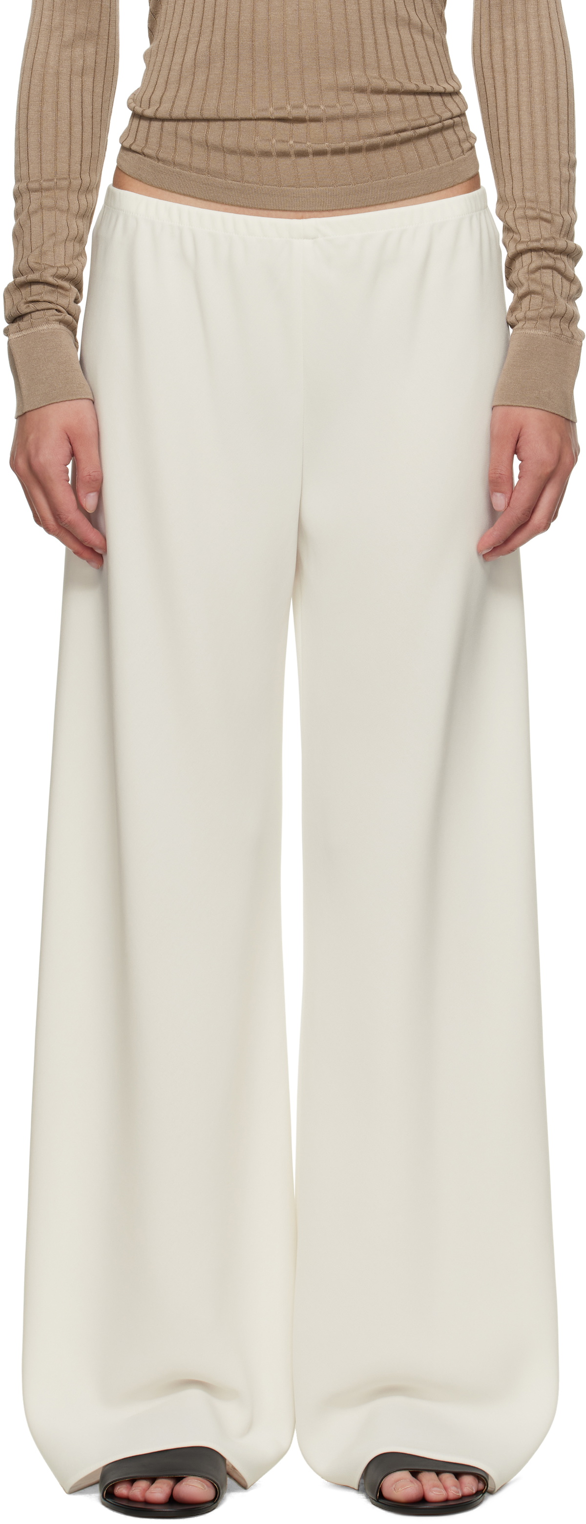 パンツ THE ROW YAJI TROUSERS IN WOOL Yaji wool straight pants in black - The Row | Mytheresa