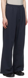 AMOMENTO Navy Elasticized Sweatpants