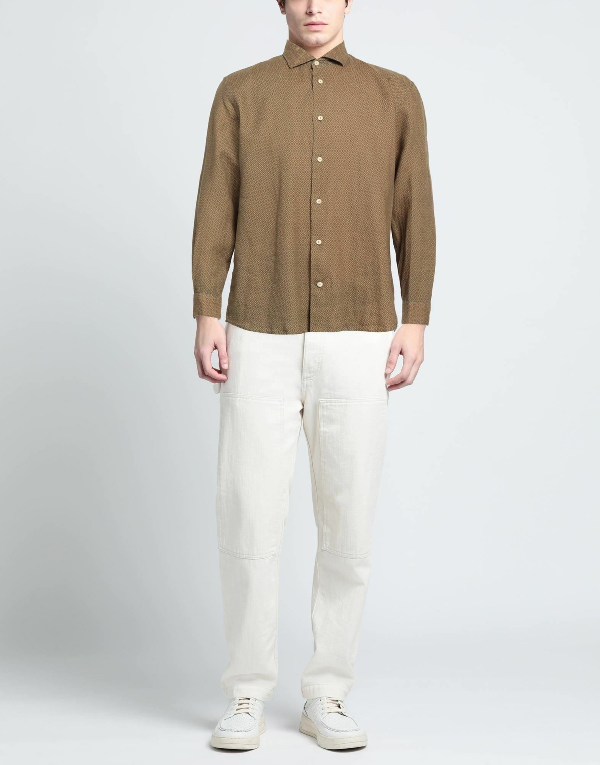 Drumohr Mens Shirt Military in Green
