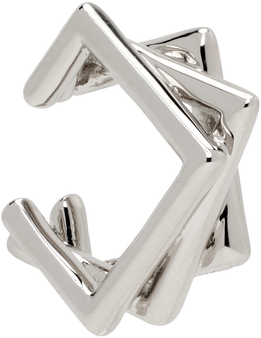 Kiko Kostadinov Silver Mini Polygon Single Ear Cuff
