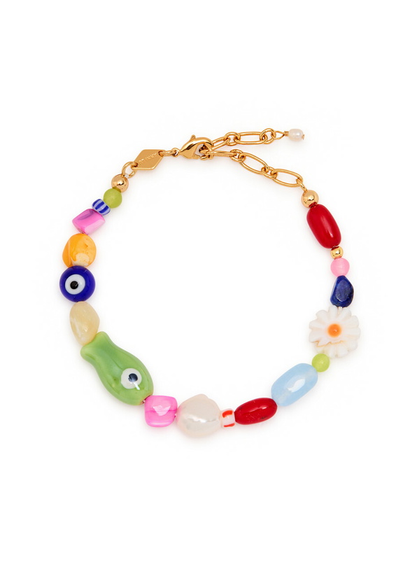 Photo: Anni LU Happy Beaded 18kt Gold-plated Bracelet - Multicoloured - One Size