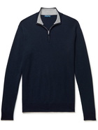 Peter Millar - Slim-Fit Cashmere-Blend Half-Zip Sweater - Blue