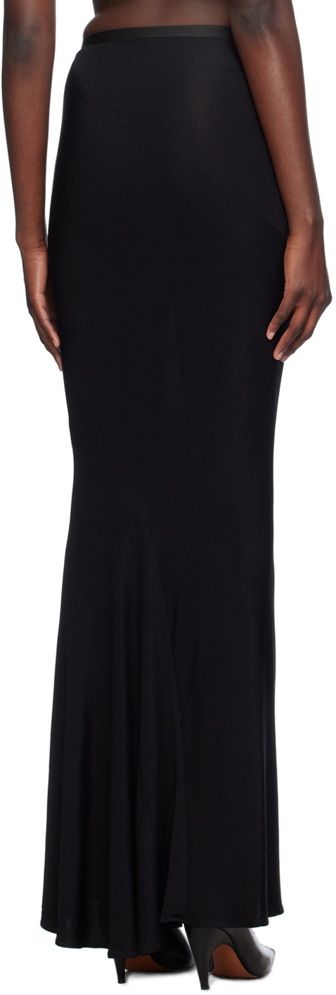 Atlein Black Bias-Cut Maxi Skirt