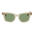 Garrett Leight Green and Pink Transparent Calabar Sunglasses