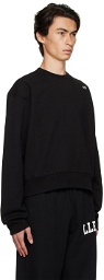 Recto SSENSE Exclusive Black Embroidered Sweatshirt