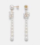 Sophie Bille Brahe Colonna Botticelli 14kt gold drop earrings with pearls