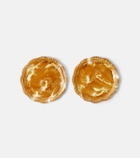 Cabana Marbled set of 2 ceramic dessert plates