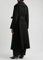 Aexae Belted Wool-blend Coat Black